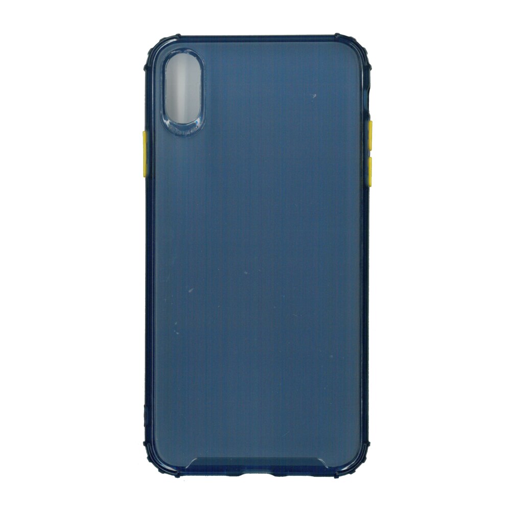 Husa din silicon matte crack, pentru Apple iPhone Xs Max, albastru