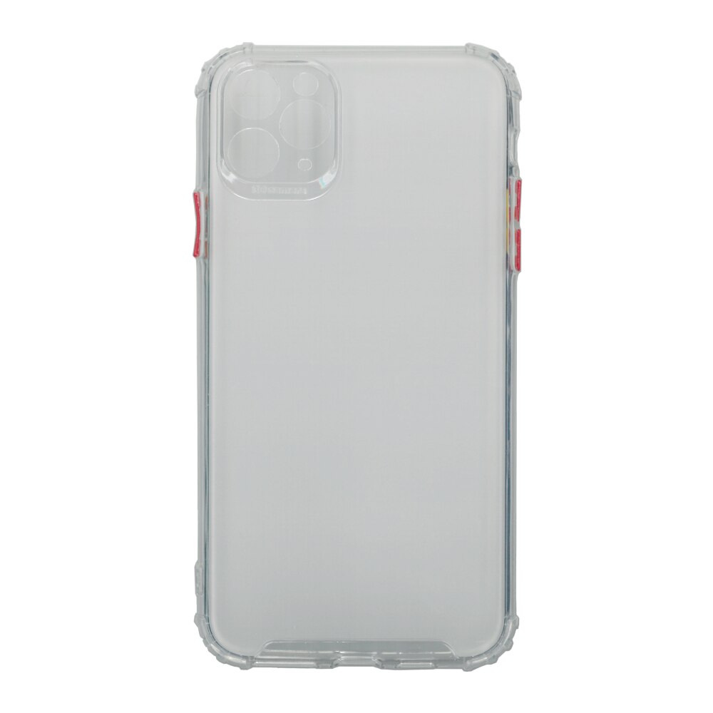 Husa din silicon matte crack, pentru Apple iPhone 11 Pro Max, alb