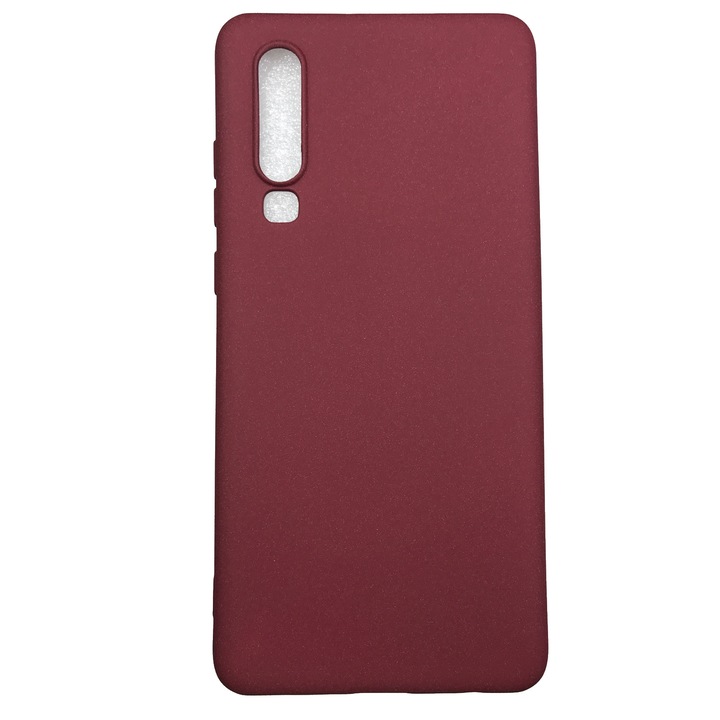 Husa compatibila cu Huawei P30, Carcasa din silicon, textura Nisip, Maro