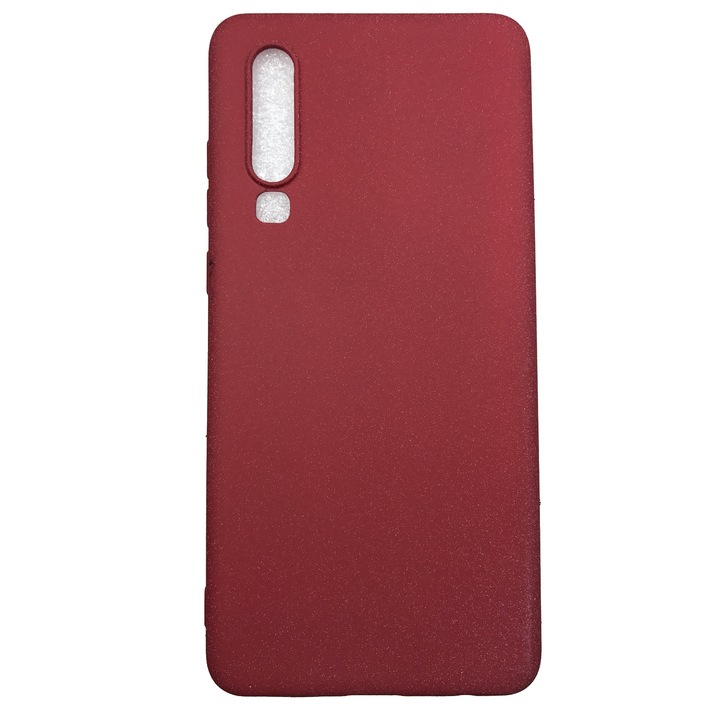 Husa compatibila cu Huawei P30, Carcasa din silicon, textura Nisip, Maro deschis