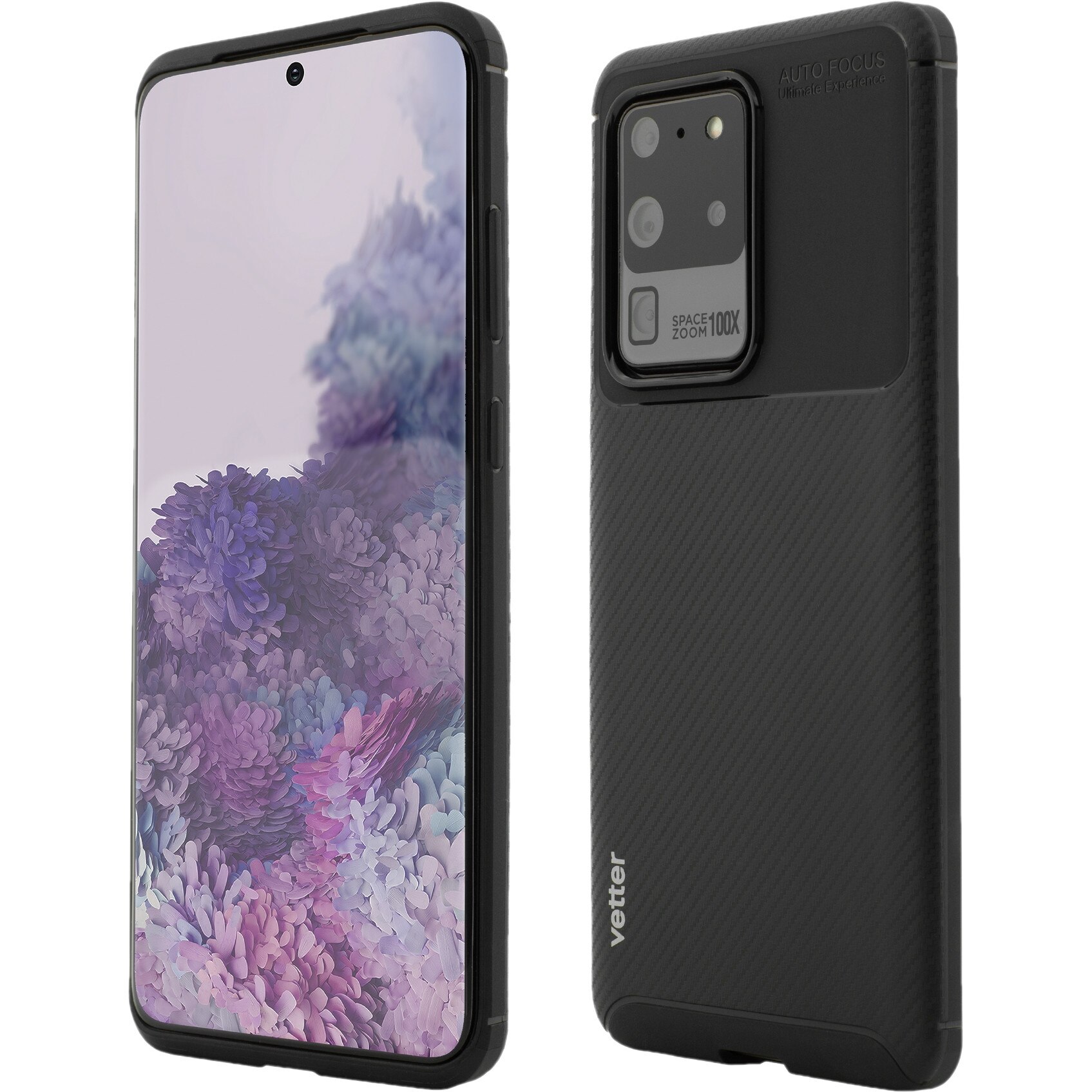 Husa Samsung S20 Ultra Vetter XTRA PROTECTION CARBON DESIGN Neagra