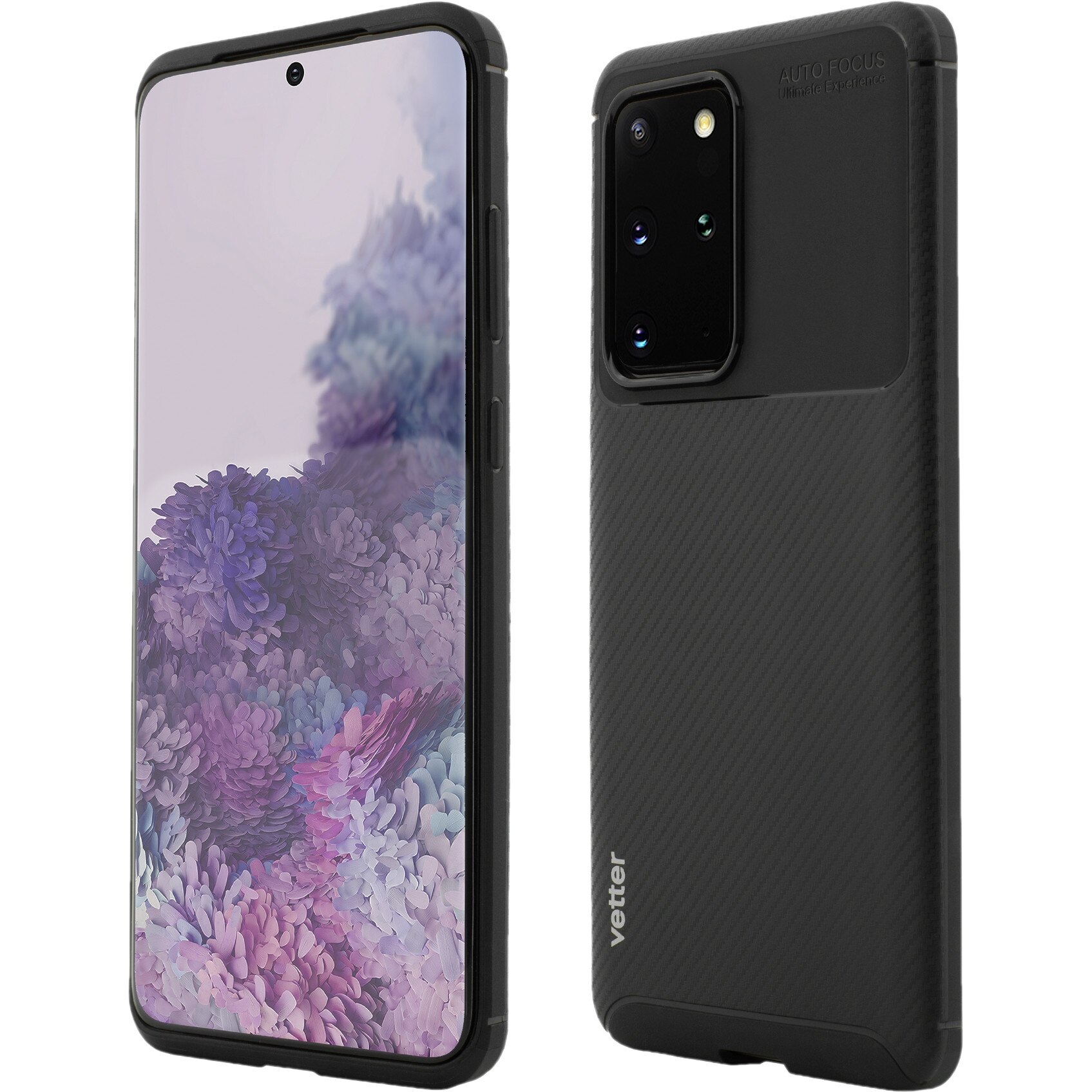 Husa Samsung S20 Plus Vetter XTRA PROTECTION CARBON DESIGN Neagra