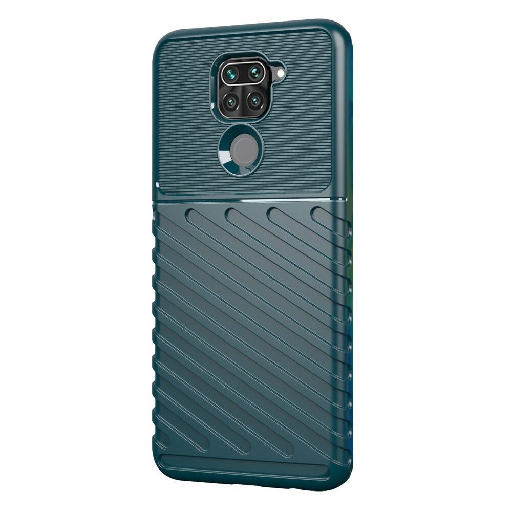 Husa Antisoc Rugged Thunder pentru Xiaomi Redmi Note 9, Verde