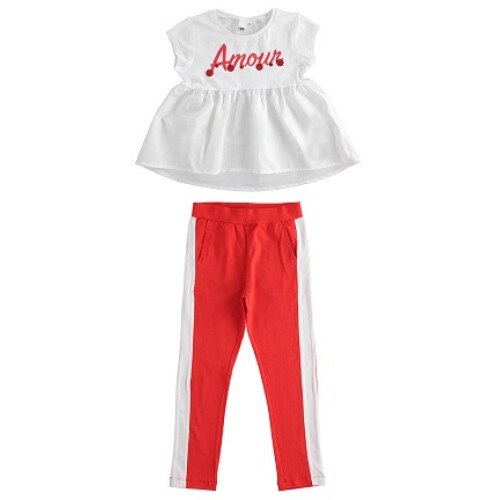 Compleu fete Ido alb cu rosu 16