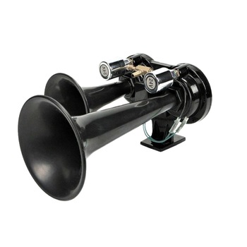Claxon Auto, Flexzon, Camion, TIR, Negru , cu Supapa, 24V, 35 cm Claxon Auto, Flexzon, Camion, TIR, Negru , cu Supapa, 24V, 35 cm