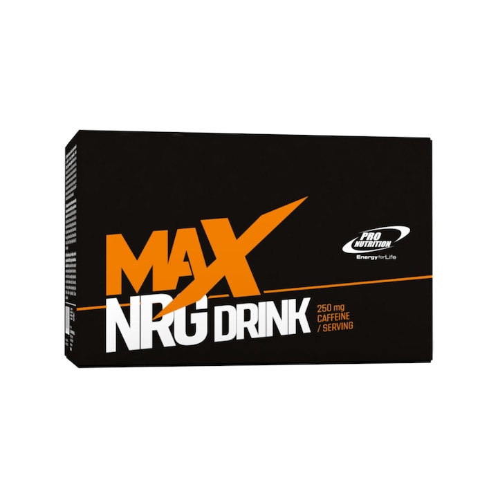 Por alapú energiaital, Max NRG Drink, 25 tasak x 15 g, citrom ízesítés