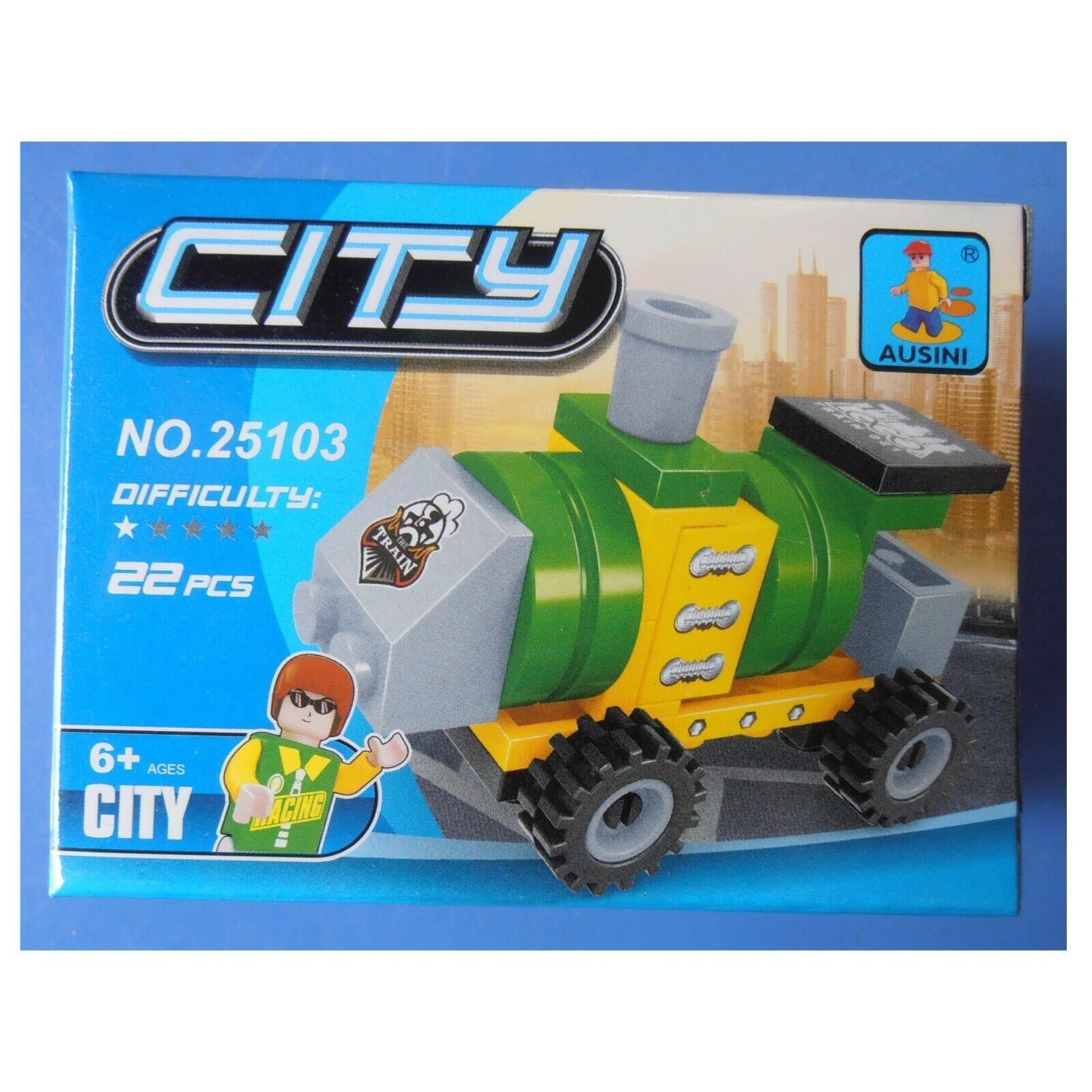 Set de constructie Bibilel pentru copii, Locomotiva, 22 piese, BBL1677