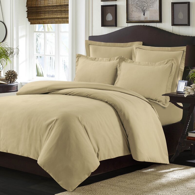 Lenjerie de Pat, Bumbac Ranforce Lux, Model Crem Uni, 2 persoane, 50X70, 180X200, 4 piese