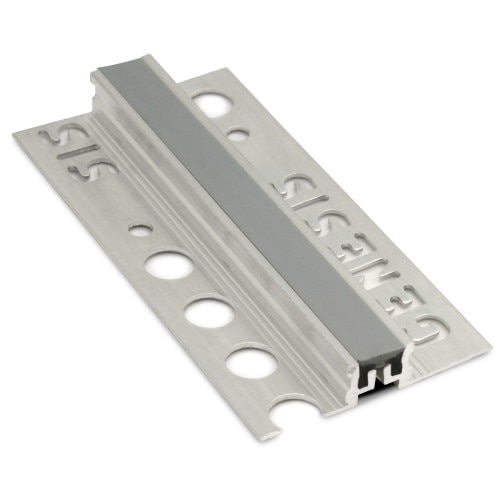 Profil de dilatatie din aluminiu, Genesis, 2500mm lungime, 10mm inaltime, culoare gri