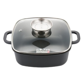 Roaster cu interior teflonat KingHoff, 3.5 litri, capac yena cu picurator Roaster cu interior teflonat KingHoff, 3.5 litri, capac yena cu picurator