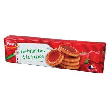 Biscuiti tarta capsuni Poult, 150g Biscuiti tarta capsuni Poult, 150g