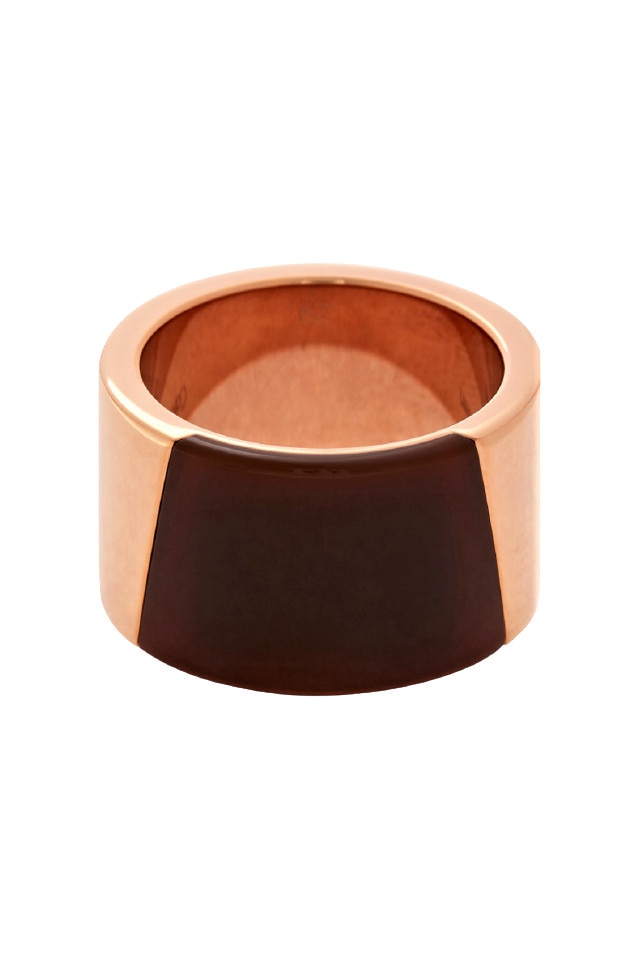 Inel din otel inoxidabil Calvin Klein, lucios, auriu/roze, diametru 17.3 mm