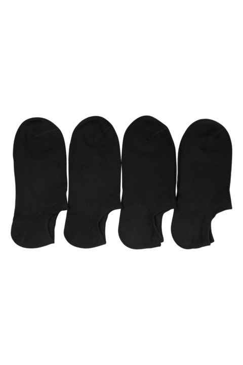 Sosete scurte, unisex, set 4 perechi, negru 40-44