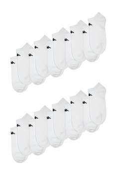 Set Kappa 10 perechi de sosete scurte, barbati, Alb Set Kappa 10 perechi de sosete scurte, barbati, Alb