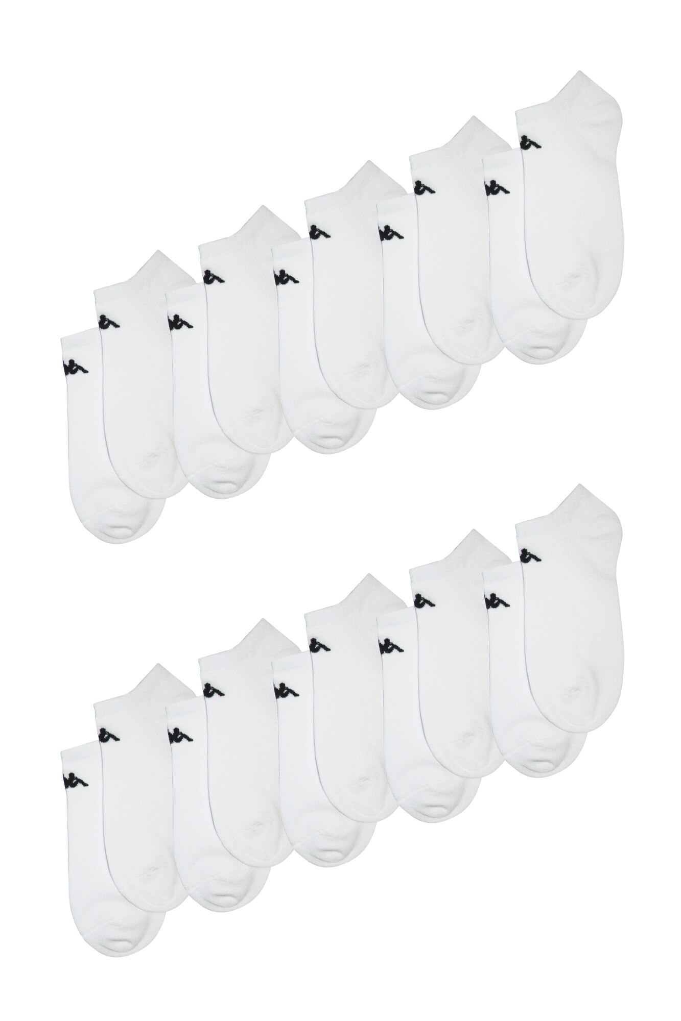 Set Kappa 10 perechi de sosete scurte, barbati, Alb