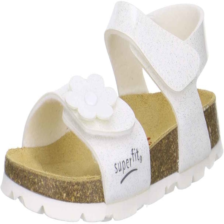 Gyerek szandál virággal Superfit, fehér, 28