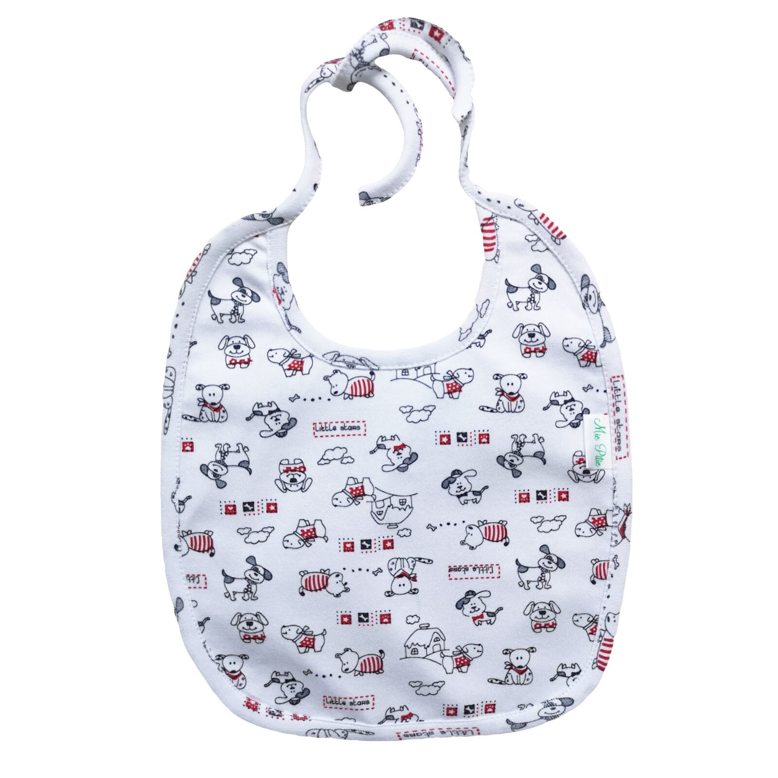 Baveta Mic Pitic B25 din bumbac si strat impermeabil, 0 - 1 ani, bleumarin