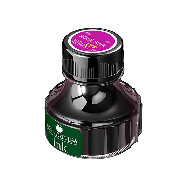 Calimara cu Cerneala 90ml Rose Pink Permanent Monteverde USA, Core Ink Collection, roz