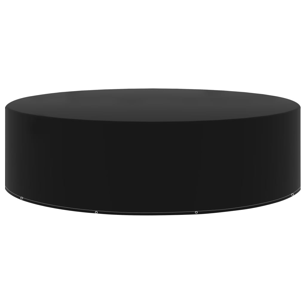 Husa mobilier gradina cu 10 ocheti vidaXL, Polietilena, 325 x 90 cm, Negru