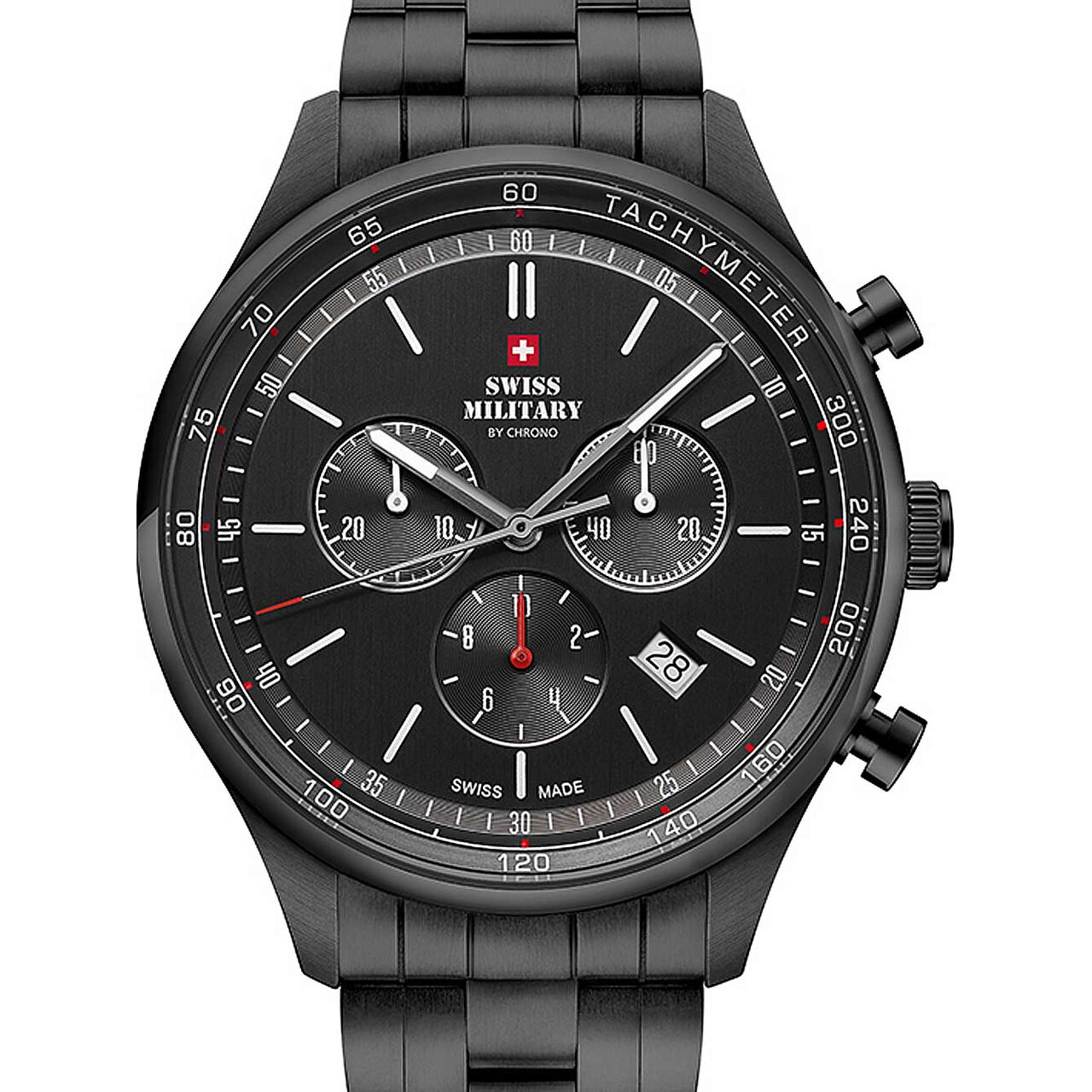 Ceas barbatesc Swiss Military SM34081.04, Quartz, 42mm, 10ATM, Negru