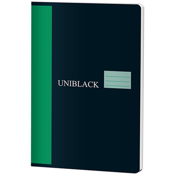 Caiet Permanent A4 60 file Dictando Uniblack 230gr coperta, 70gr, verde