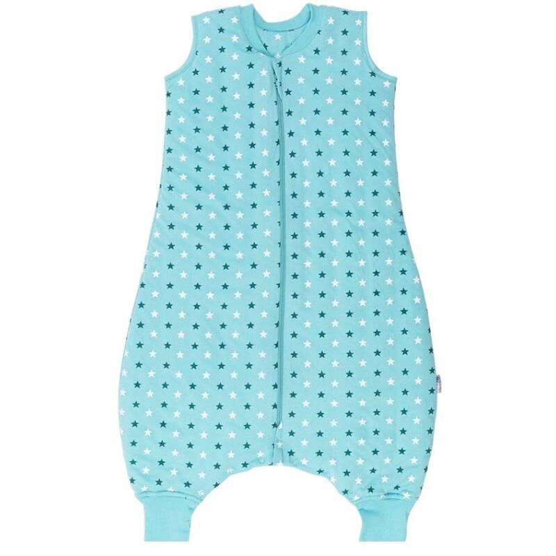 Sac de dormit cu picioruse Teal Stars 6-12 luni 0.5 Tog
