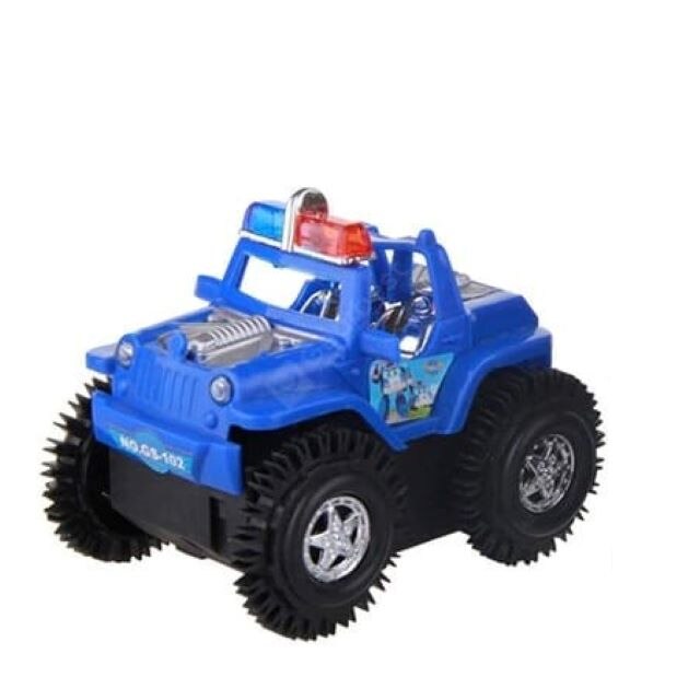 Masina de teren Bibilel, model politie, cu baterii, Albastru, BBL1680