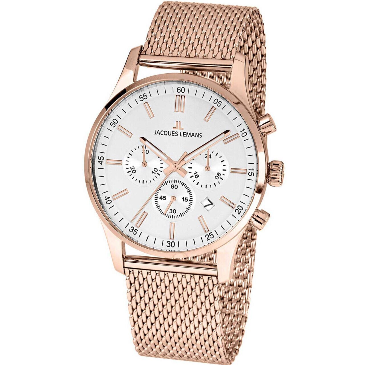 Ceas barbatesc Jacques Lemans 1-2025J, Quartz, 42mm, 10ATM, Auriu