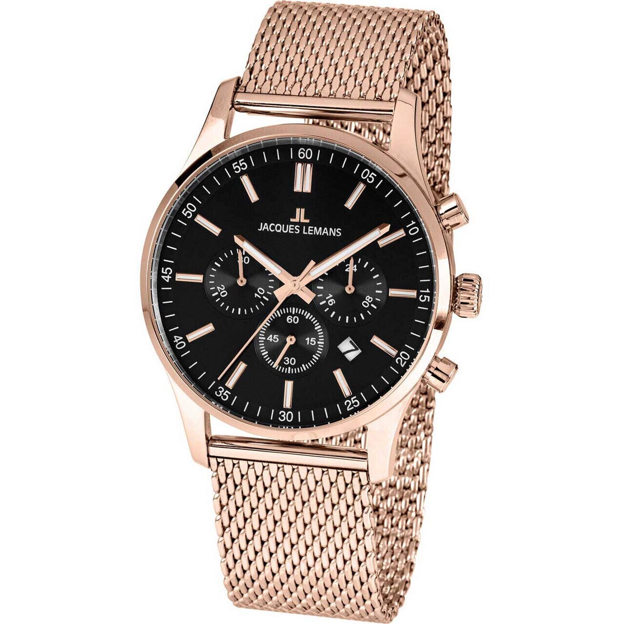 Ceas barbatesc Jacques Lemans 1-2025I, Quartz, 42mm, 10ATM, Auriu