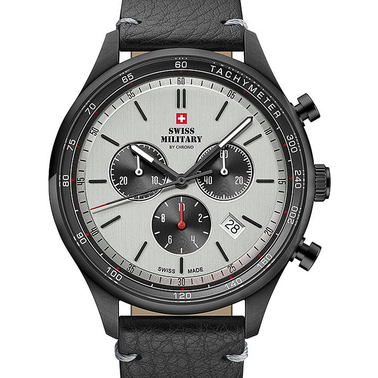Ceas barbatesc Swiss Military SM34081.11, Quartz, 42mm, 10ATM, Negru