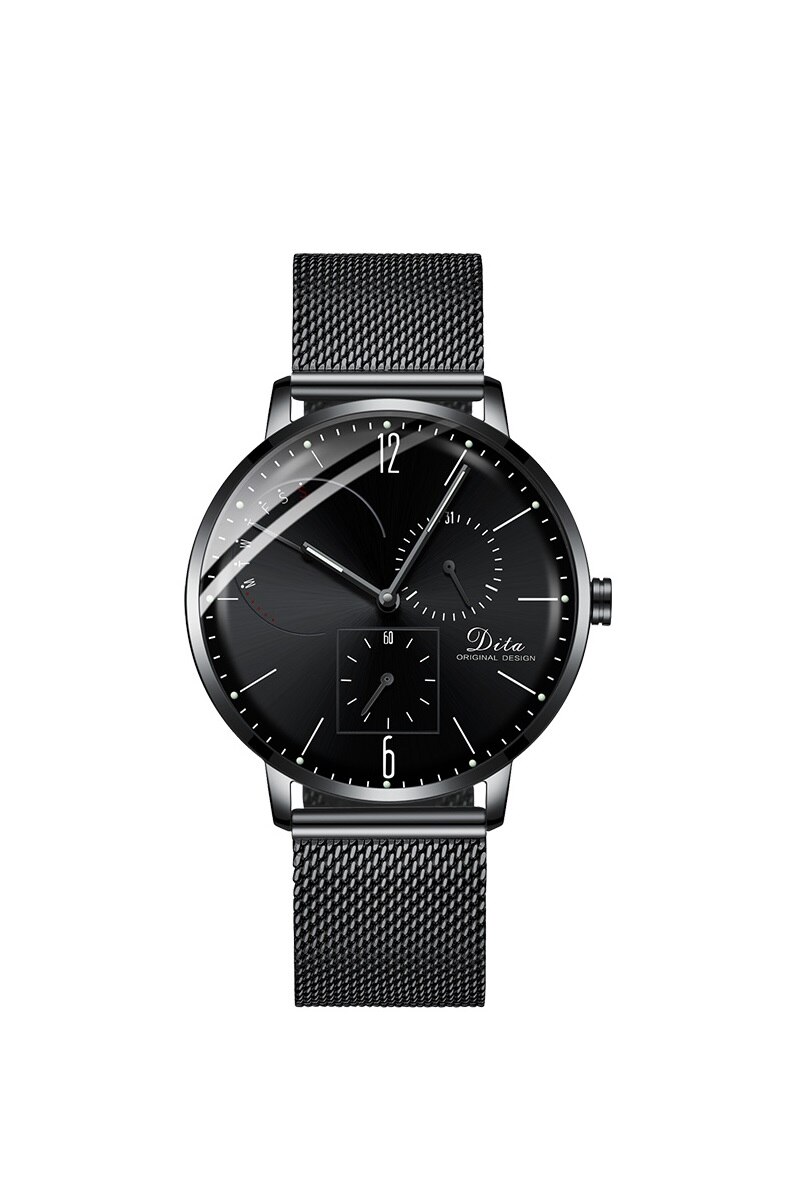 Ceas barbati, DITA, SS DWA, Inox, Negru