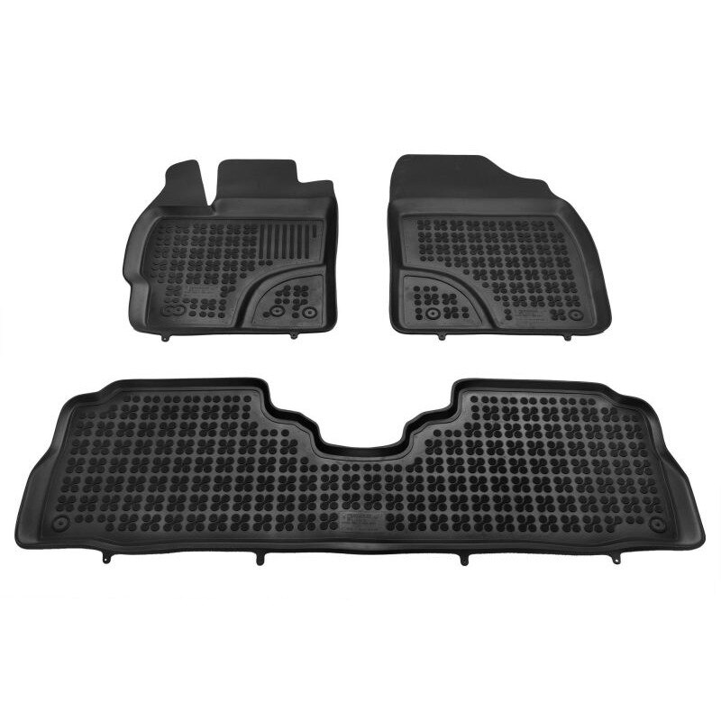 Set 3 Covorase Auto tip tavita Rezaw-Past, Cauciuc, pentru TOYOTA PRIUS PLUS 05.11-, Negru