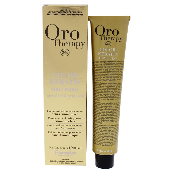 Fanola Oro Therapy Color Keratin, Безамонячна Боя За Коса, 100 ml, 5.2