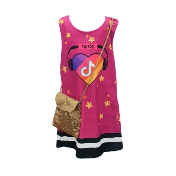 Rochita casual doua piese, corai pentru fetite Rochita casual doua piese, corai pentru fetite