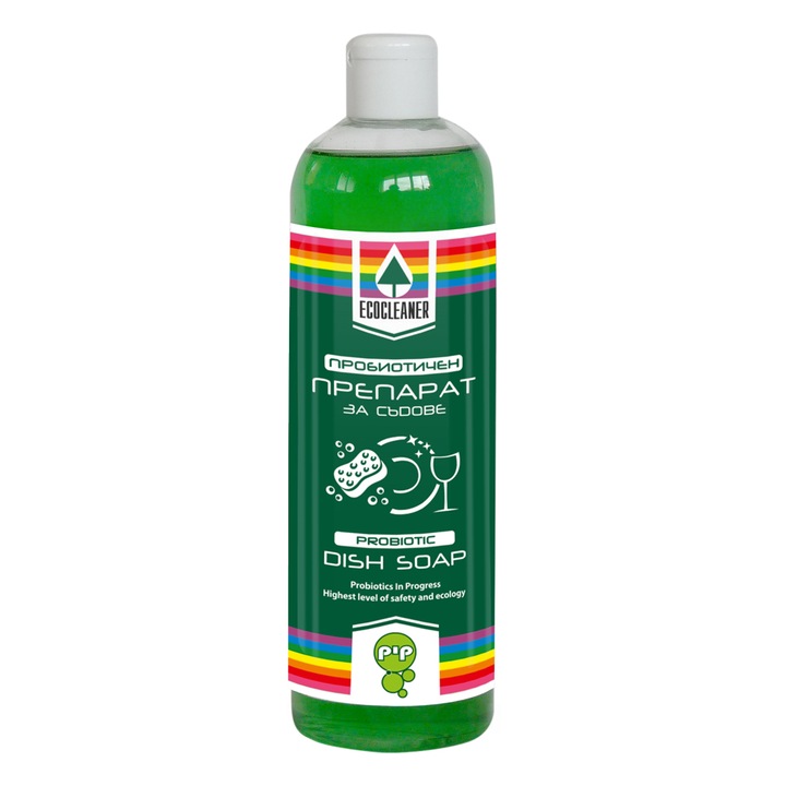 Gel probiotic concentrat pentru vase Ecocleaner PIP Dish Soap 400ml