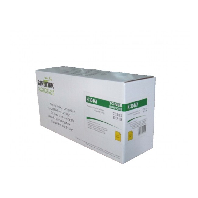 Cartus de toner GENERINK CC532/EP718, HP /CANON, Galben