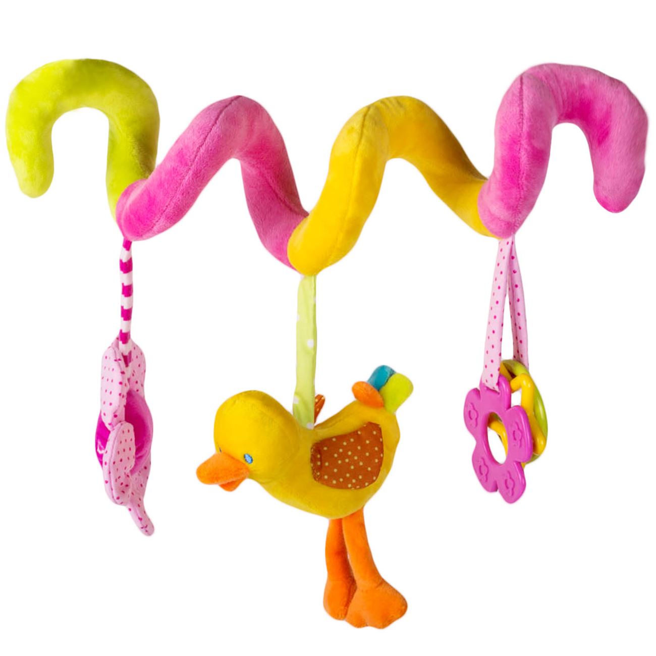 Jucarie spirala colorata cu ratusca, iMK®, 20 cm