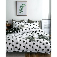 set lenjerie de pat bumbac satinat 4 piese pat 1 persoana inimi albe negre imagen 46_0_
0