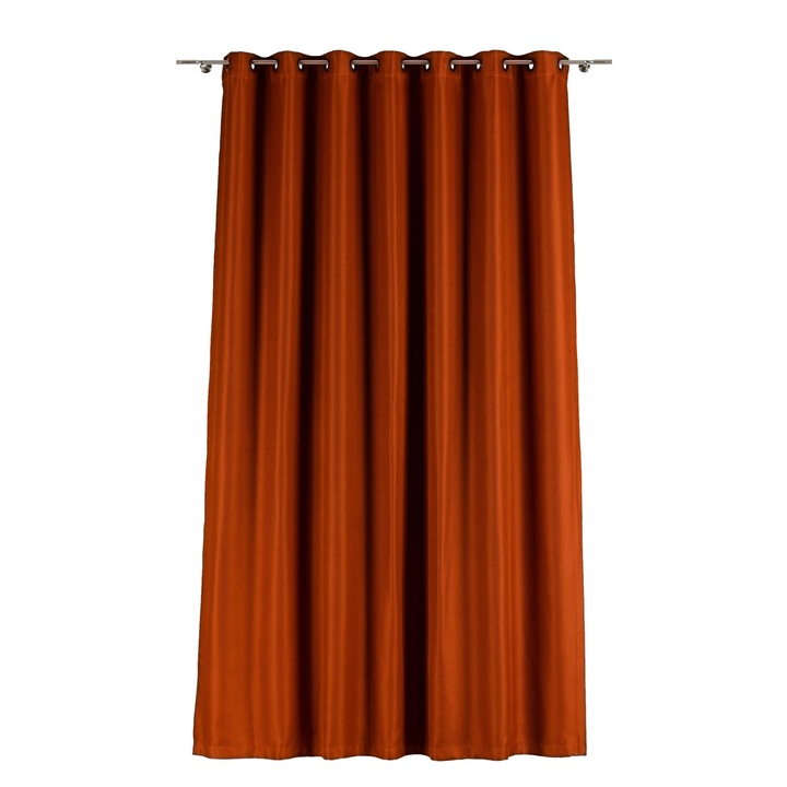 Draperie Cheer, poliester, caramiziu, h 260 cm, l 140 cm