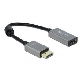 Adaptor activ DisplayPort 1.4 la HDMI T-M, Delock 66436 Adaptor activ DisplayPort 1.4 la HDMI T-M, Delock 66436