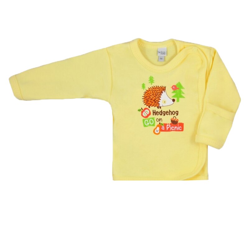 Bluza cu maneca lunga pentru bebelusi Koala Jezyk 3239-G, Galben, 68 cm