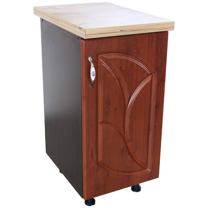 Corp inferior cu 1 Usa Dreapta Zebra, Wenge/MDF Cedru Frunza, blat Artar 40 x 85 x 60