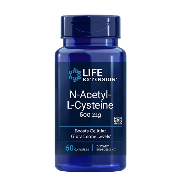 Хранителна добавка, N-Acetyl-L-Cysteine (600 mg), Life Extension N-Acetyl-L-Cysteine - 60 капсули (60 дози)