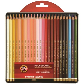 Set 24 creioane colorate Koh-I-Noor Polycolor, PORTRET Set 24 creioane colorate Koh-I-Noor Polycolor, PORTRET