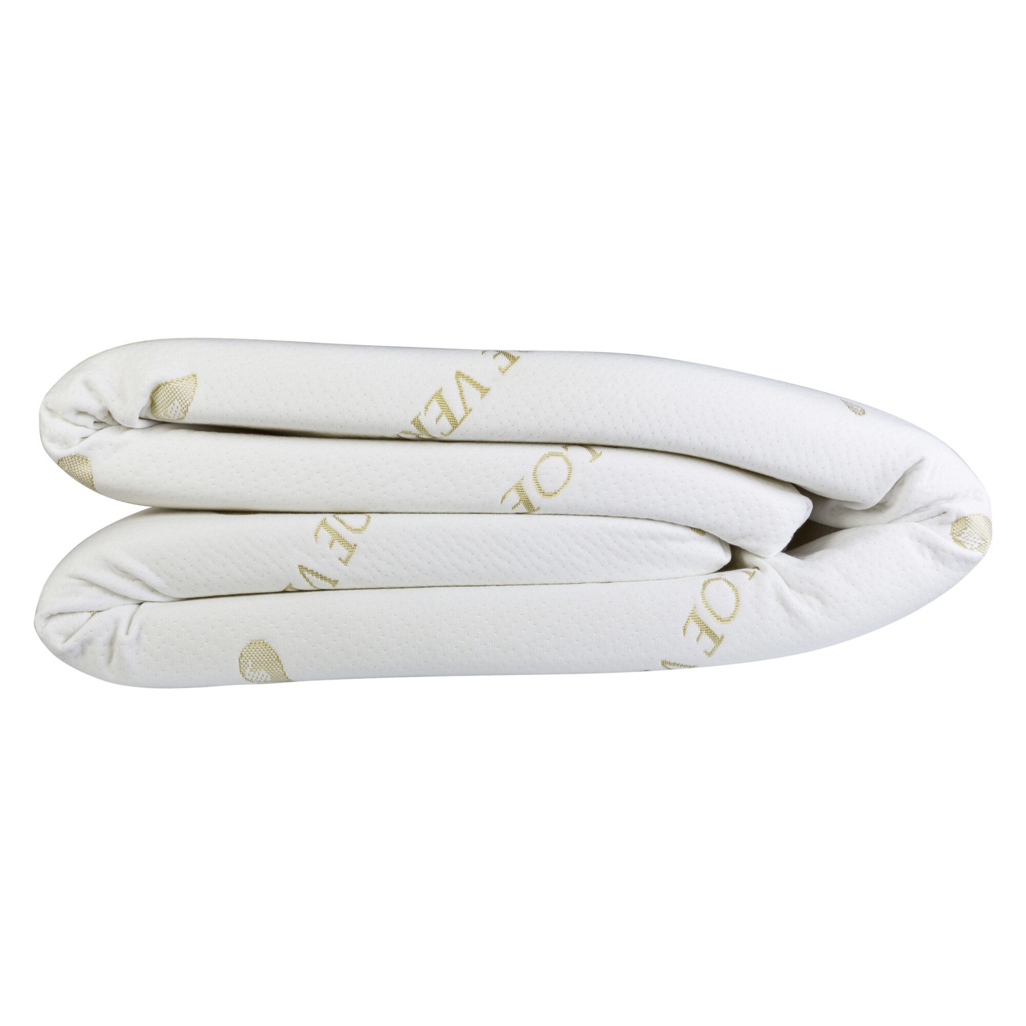 Topper Latex,Husa detasabila Aloe Vera 6 cm,90 x 190 cm