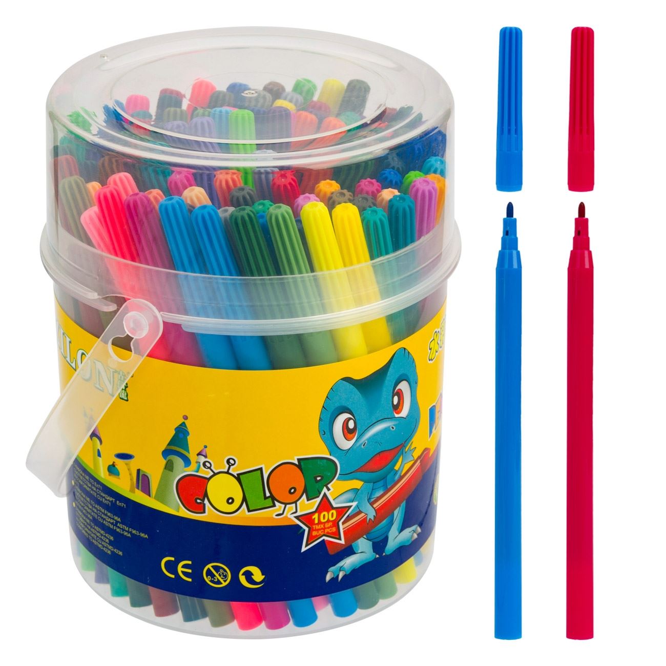 Carioci colorate, Zola®, 100 bucati, subtiri, diferite culori