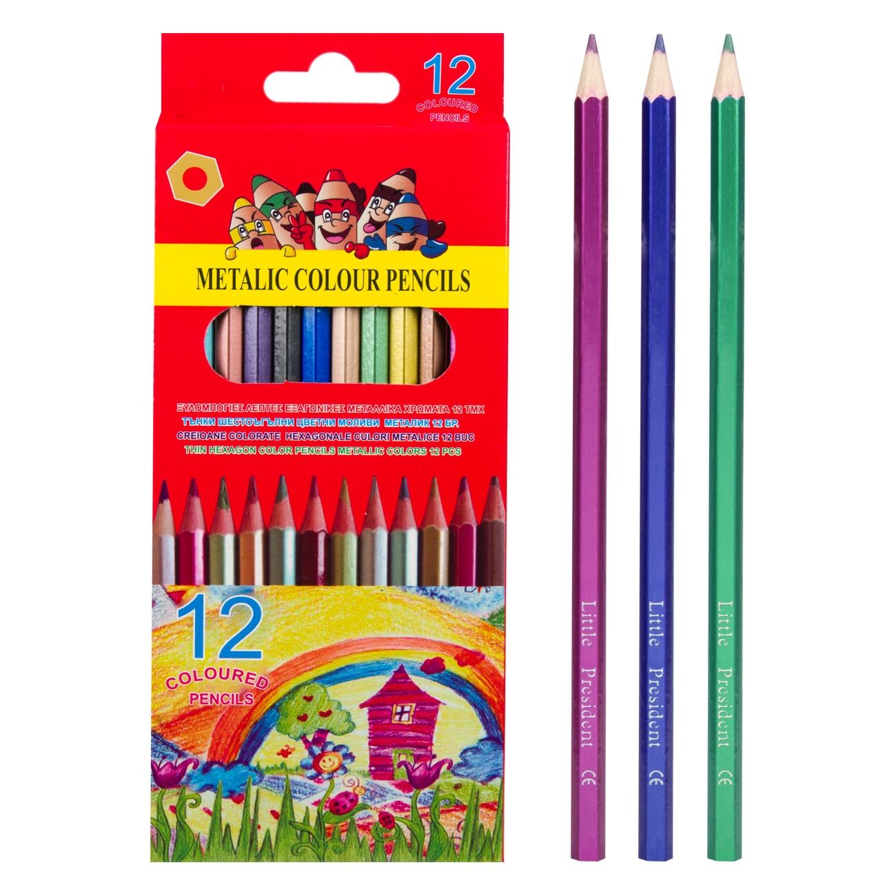 Creioane colorate, Zola®, 12 bucati, multicolore