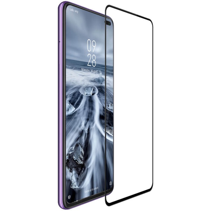 Üvegvédő edzett üveg Xiaomi Redmi Pocophone X2 készülékhez, 9D technológia, teljes ragasztó, teljes burkolat, fekete