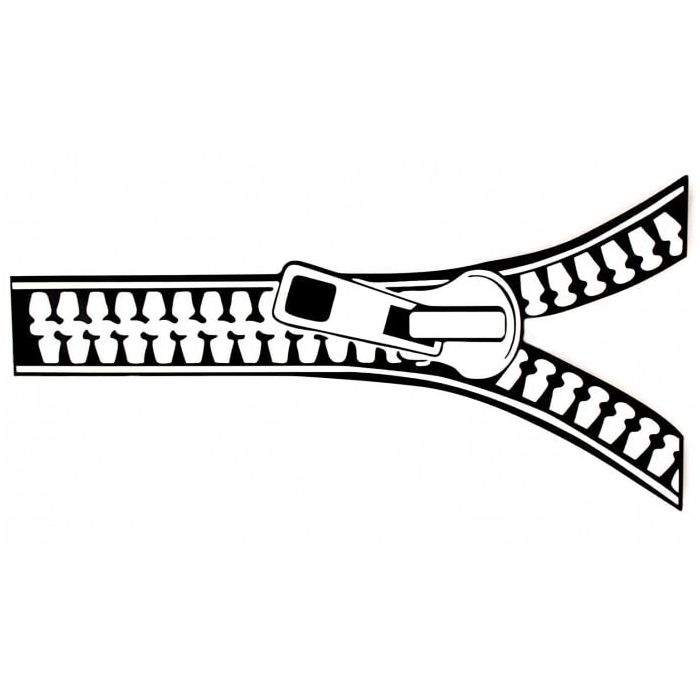 Sticker auto FERMOAR, lungime 25 cm, alb/negru