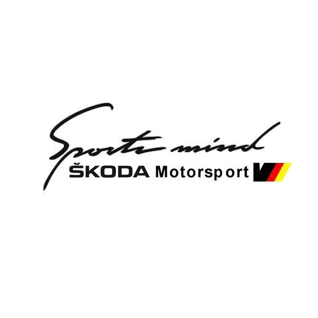 Sticker Sports Mind SKODA Motorsport, Oracal